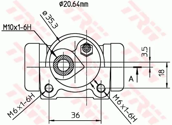 Handler.Part Wheel brake cylinder TRW BWF162 2