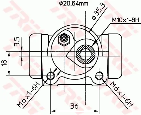 Handler.Part Wheel brake cylinder TRW BWF163 2