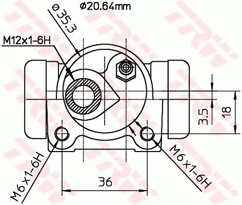 Handler.Part Wheel brake cylinder TRW BWF166 2