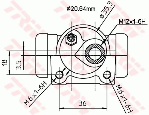 Handler.Part Wheel brake cylinder TRW BWF167 2