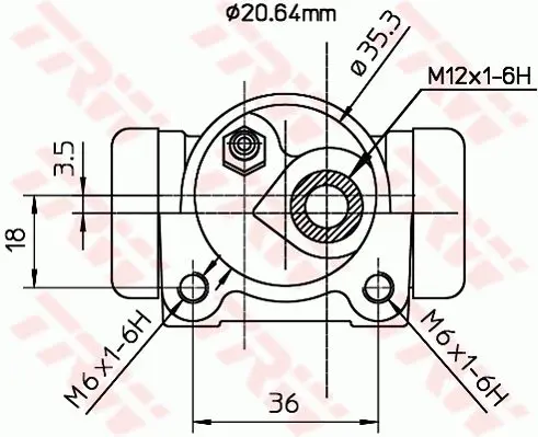 Handler.Part Wheel brake cylinder TRW BWF169 2