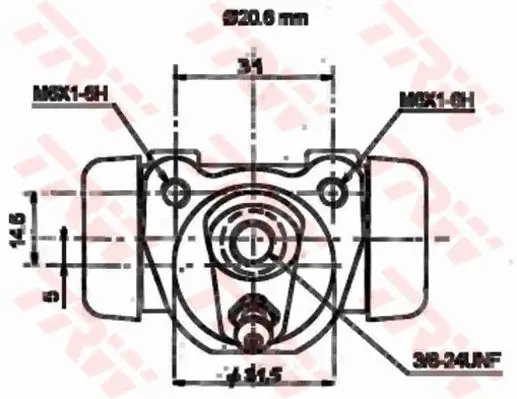 Handler.Part Wheel brake cylinder TRW BWF184 2