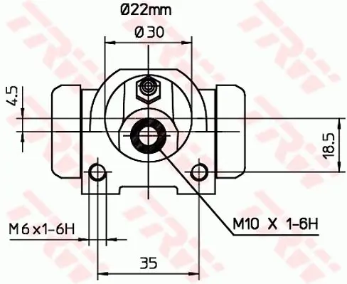 Handler.Part Wheel brake cylinder TRW BWF253 2