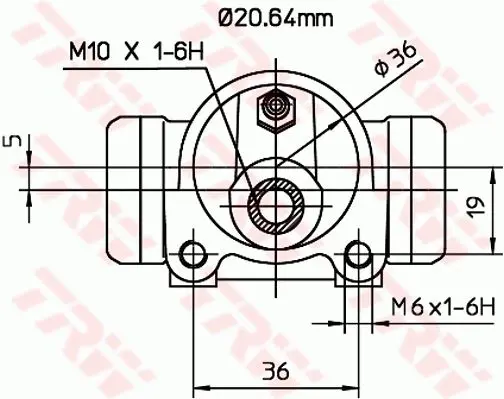 Handler.Part Wheel brake cylinder TRW BWF254 2