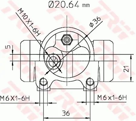 Handler.Part Wheel brake cylinder TRW BWF282 2