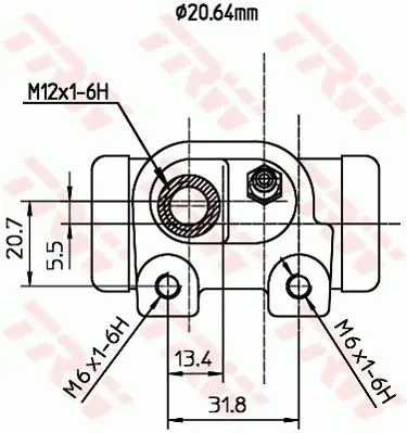 Handler.Part Wheel brake cylinder TRW BWF287 2