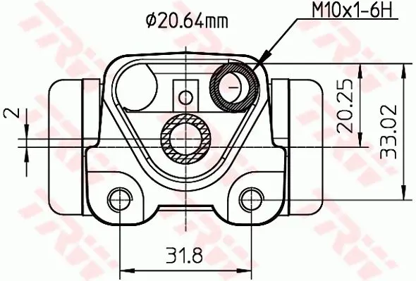 Handler.Part Wheel brake cylinder TRW BWF292 2