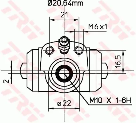 Handler.Part Wheel brake cylinder TRW BWF295 2