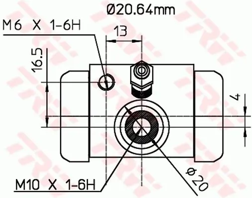 Handler.Part Wheel brake cylinder TRW BWF312 2