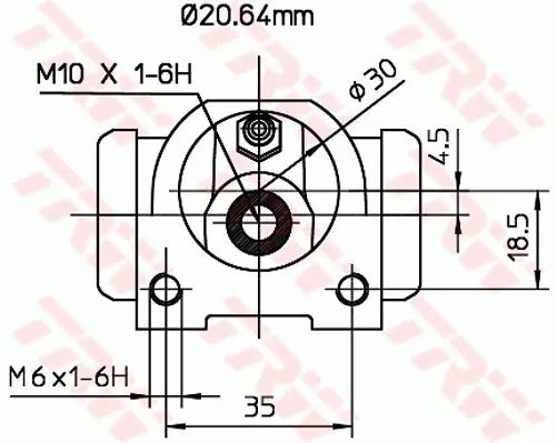 Handler.Part Wheel Brake Cylinder TRW BWF315 2