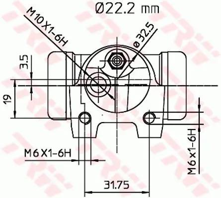 Handler.Part Wheel brake cylinder TRW BWH135 2