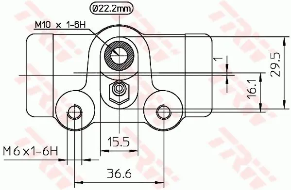 Handler.Part Wheel brake cylinder TRW BWH145 2