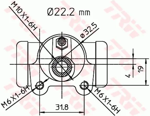 Handler.Part Wheel brake cylinder TRW BWH146 2