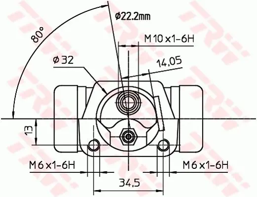 Handler.Part Wheel brake cylinder TRW BWH231 2