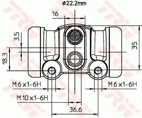 Handler.Part Wheel brake cylinder TRW BWH302 2