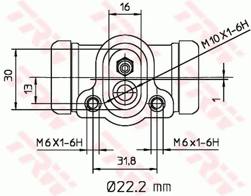 Handler.Part Wheel brake cylinder TRW BWH311 2