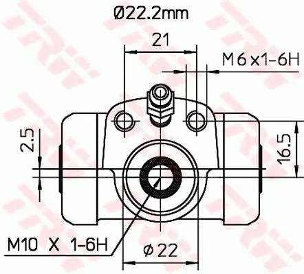 Handler.Part Wheel brake cylinder TRW BWH377 2