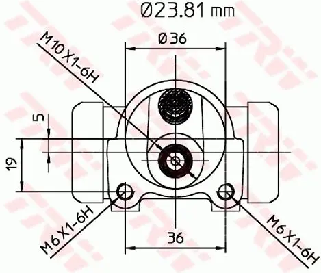 Handler.Part Wheel brake cylinder TRW BWK106 2