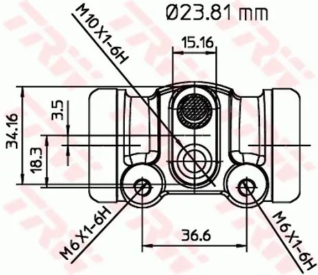 Handler.Part Wheel brake cylinder TRW BWK156 2