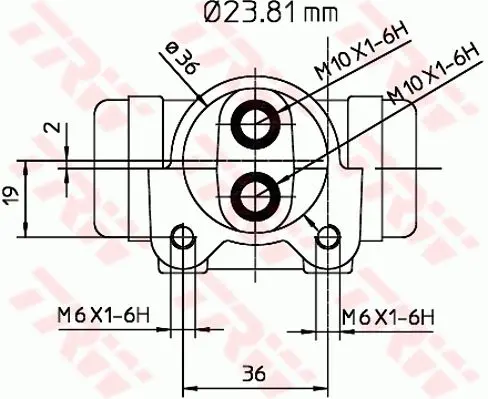 Handler.Part Wheel brake cylinder TRW BWK223 2