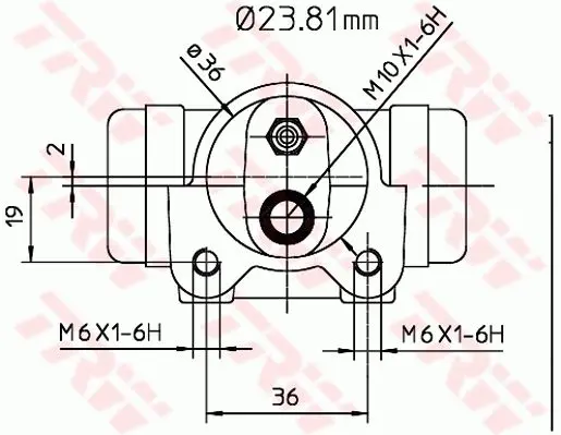 Handler.Part Wheel brake cylinder TRW BWK224 2