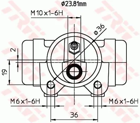 Handler.Part Wheel brake cylinder TRW BWK225 2