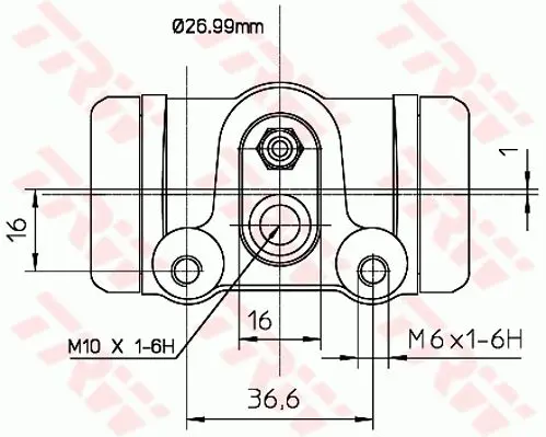 Handler.Part Wheel brake cylinder TRW BWN103 2