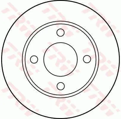 Handler.Part Brake disc TRW DF1543 1