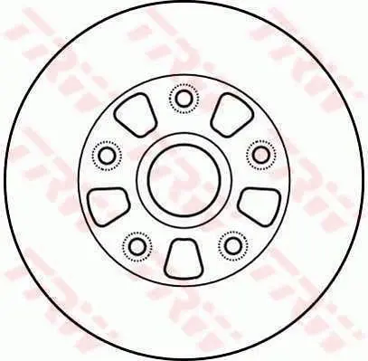 Handler.Part Brake disc TRW DF4009 1