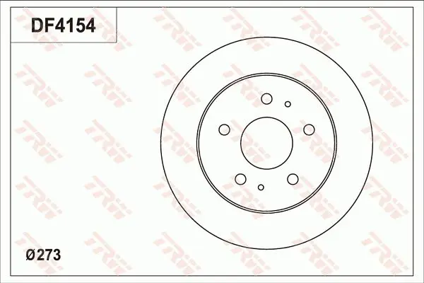 Handler.Part Brake disc TRW DF4154 1