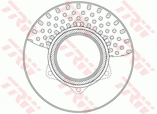 Handler.Part Brake disc TRW DF6334S 2