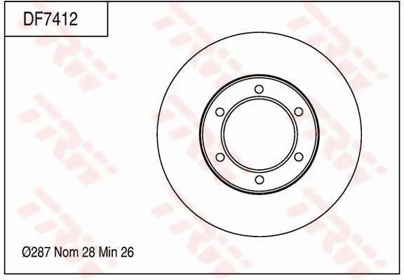 Handler.Part Brake disc TRW DF7412 1