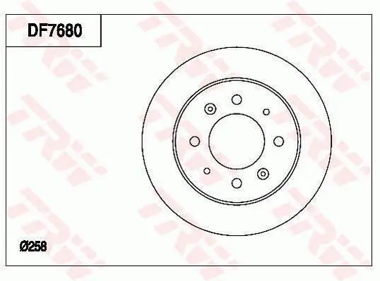 Handler.Part Brake disc TRW DF7680 1