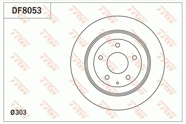 Handler.Part Brake disc TRW DF8053 1