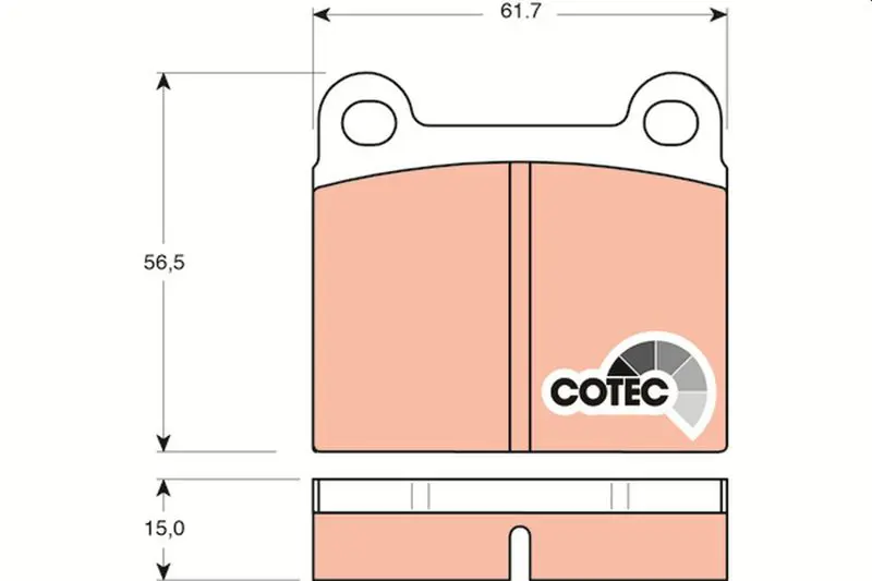 Handler.Part Brake pad set, disc brake TRW GDB101 1