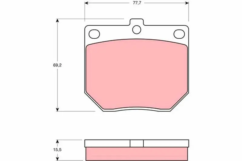 Handler.Part Brake pad set, disc brake TRW GDB1019 1