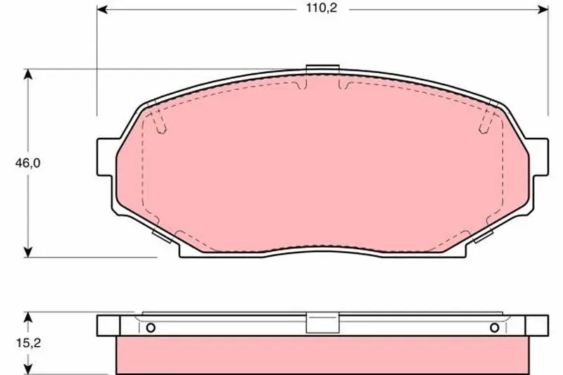 Handler.Part Brake pad set, disc brake TRW GDB1028 1