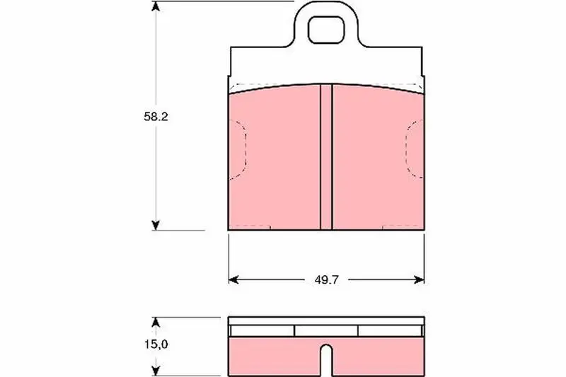 Handler.Part Brake pad set, disc brake TRW GDB103 1