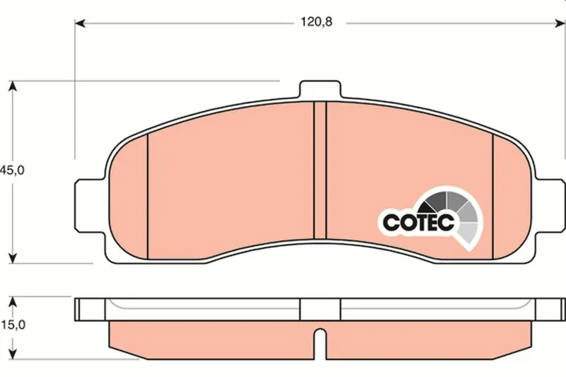 Handler.Part Brake pad set, disc brake TRW GDB1059 1