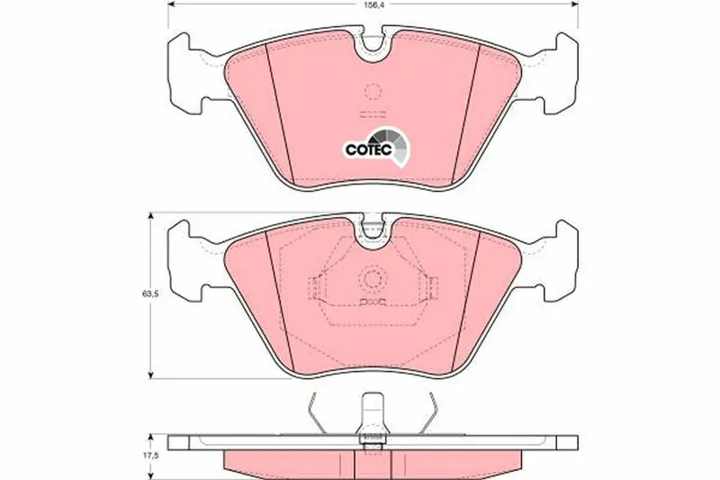 Handler.Part Brake pad set, disc brake TRW GDB1064 1