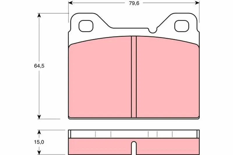 Handler.Part Brake pad set, disc brake TRW GDB1065 1