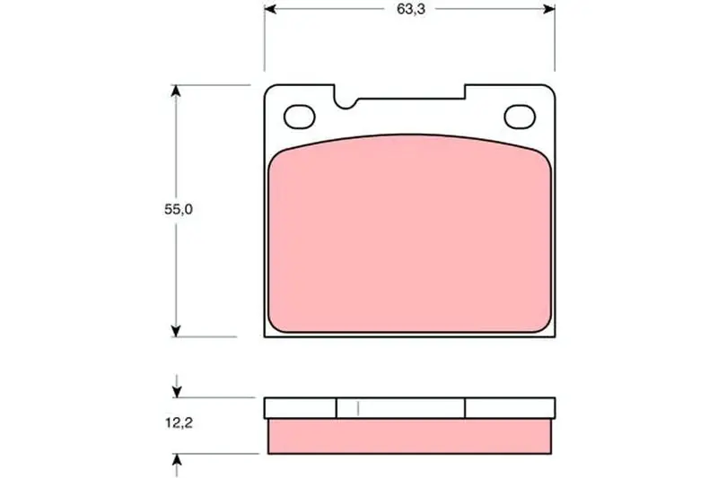 Handler.Part Brake pad set, disc brake TRW GDB1066 1