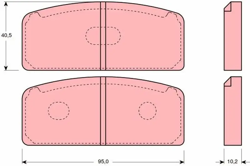 Handler.Part Brake pad set, disc brake TRW GDB109 1