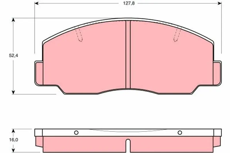 Handler.Part Brake pad set, disc brake TRW GDB1096 1