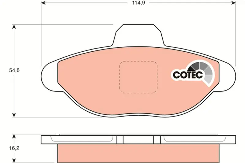 Handler.Part Brake pad set, disc brake TRW GDB1099 1