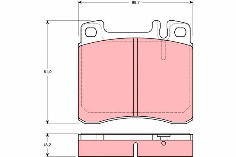 Handler.Part Brake pad set, disc brake TRW GDB1122 1