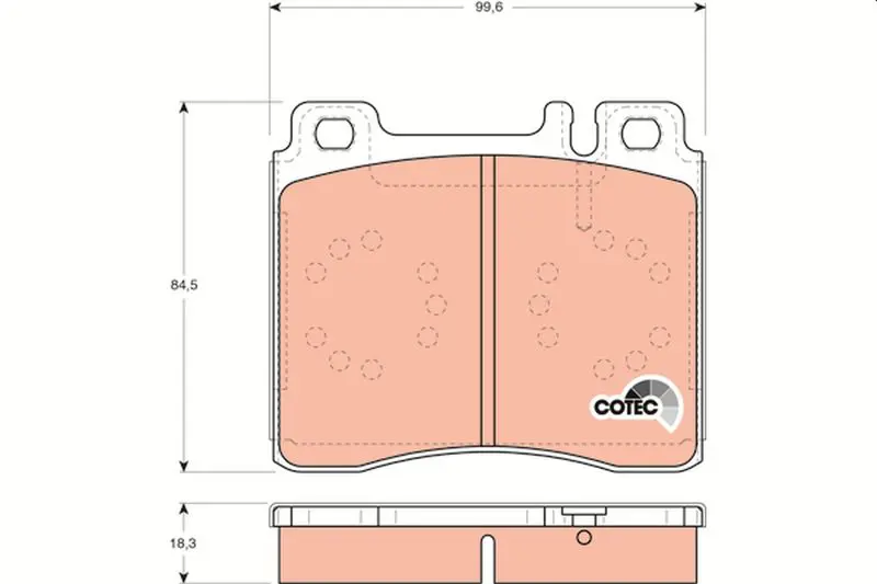 Handler.Part Brake pad set, disc brake TRW GDB113 1