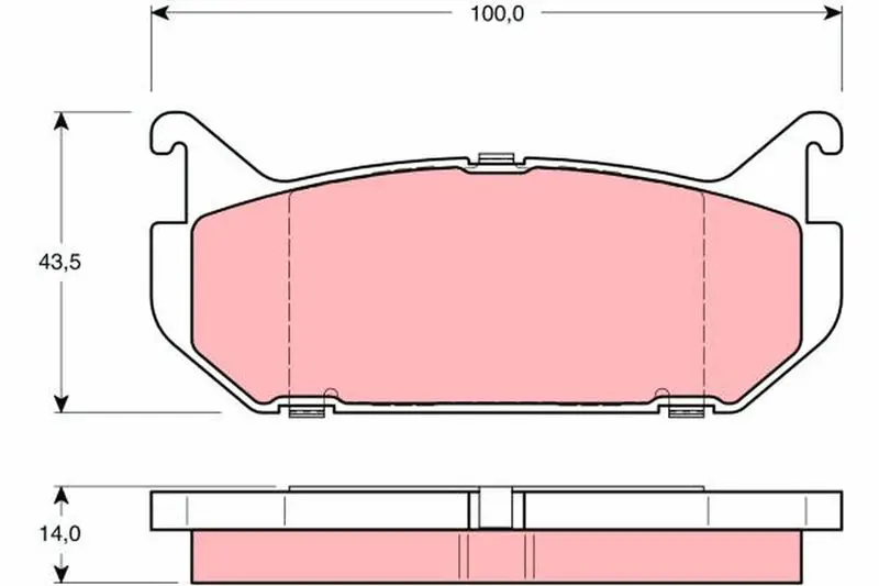 Handler.Part Brake pad set, disc brake TRW GDB1140 1