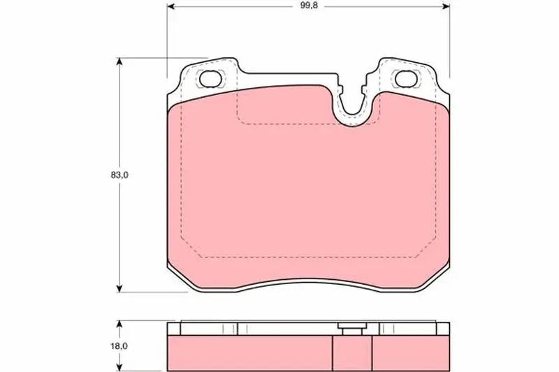 Handler.Part Brake pad set, disc brake TRW GDB1161 1