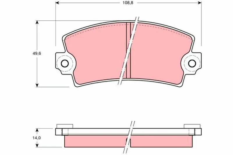 Handler.Part Brake pad set, disc brake TRW GDB118 1